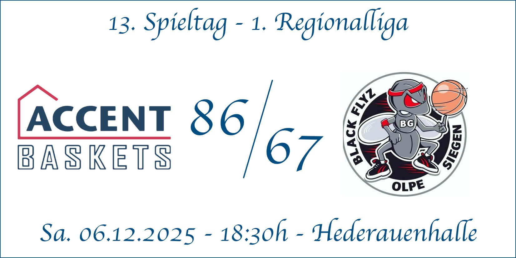 13 Spieltag Accent Baskets vs TVO