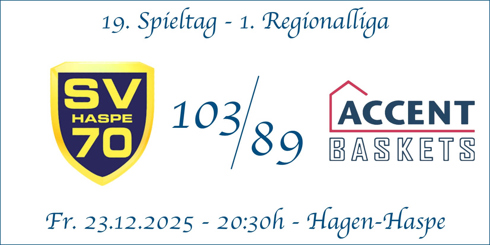 19 Spieltag Haspe vs Accent Baskets