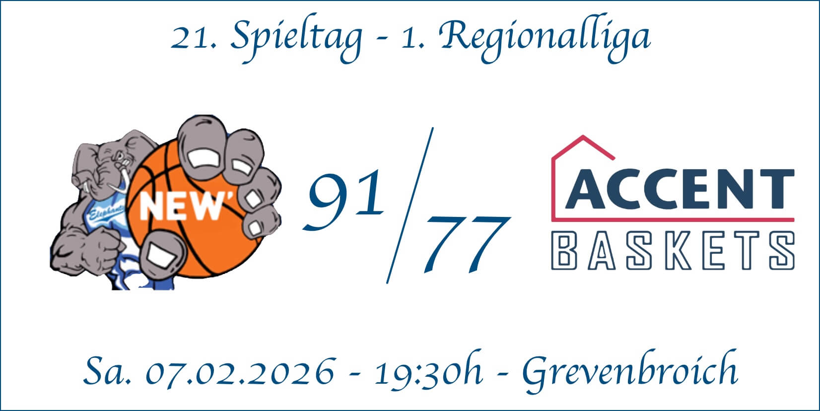 21 Spieltag Grevenbroich vs Accent Baskets