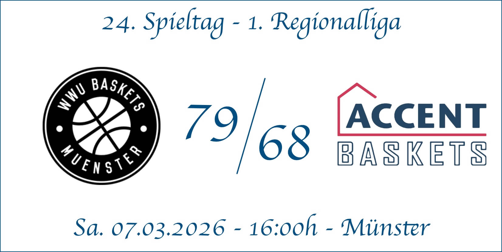 24 Spieltag Münster vs Accent Baskets